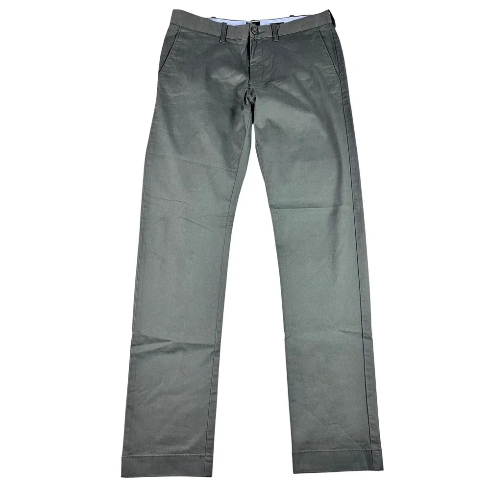J.Crew Driggs Flex Chino Pants Mens‎ 32x31* Slim Fit Straight Leg Charcoal Grey